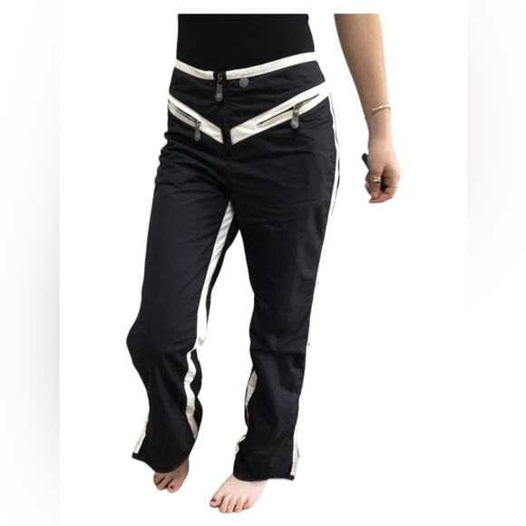 Jet Set Gorsuch 0 Black & White Low Rise Ski Pants - Picture 1 of 7
